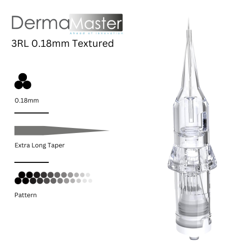 DermaMaster 3RL 0.18 Textured Universal Needle Cartridges